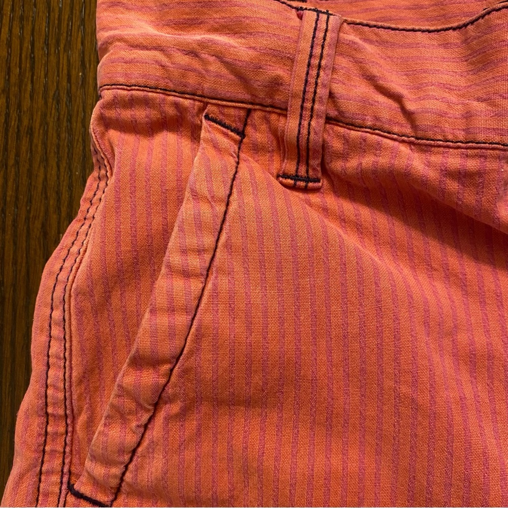 Marc by Marc Jacobs Coral Purple Striped Cotton Shorts Size 0 - Picture 5 of 7